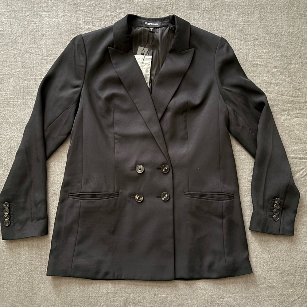 NWT Express Black Double-Breasted Women's Blazer